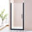 Pivot Single Swing Shower Door, Aluminium Alloy In Matte Black, 1/4" (6Mm) Thick SGCC Tempered Clear Glass.