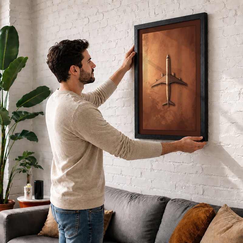 Aircraft at Rest Minimalist - Framed Print, A1 - 84.1 x 59.4 cm, Unframed