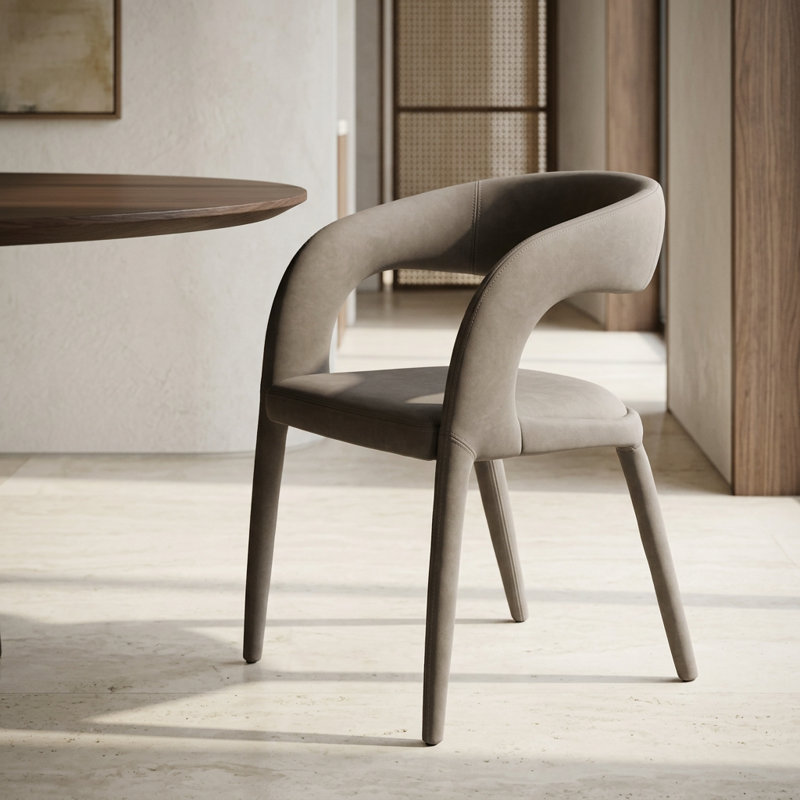 Freestyle Vegan Leather Dining Armchair, Gray