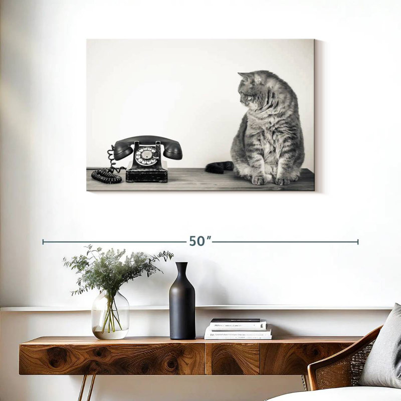 Chat rétro Brampt, H 24 po x l 36 po