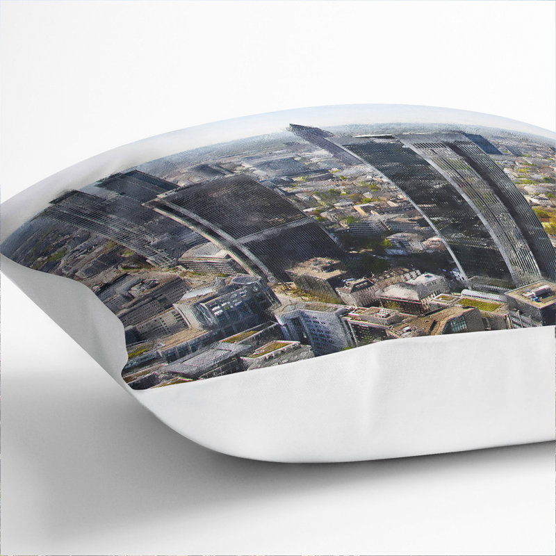 Square Cushion, 40cm H x 40cm W x 15cm D, White