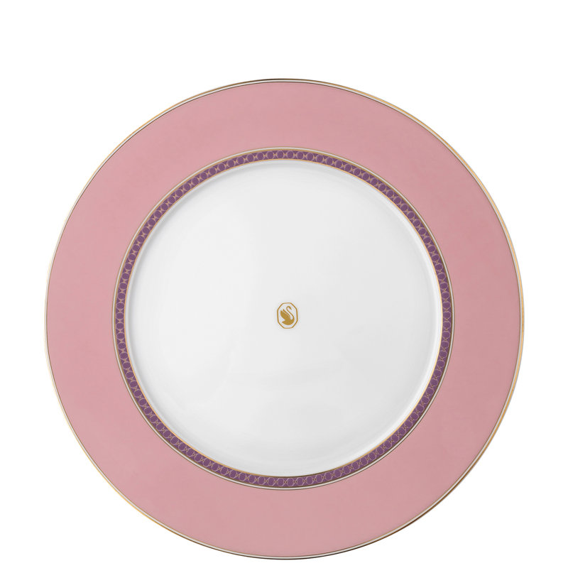 Swarovski Signum - Dinner Plate 11 1/2 In Rose Pink, Pink