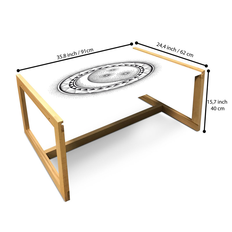 Iqra Sled Coffee Table, 90cm H x 62cm W x 40cm D