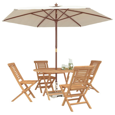 Solid Wood Patio Dining Set Table,