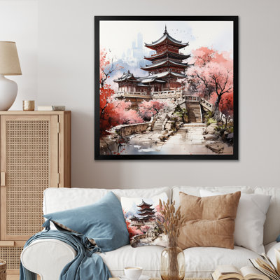 «Spring Spring China Serenity At The Temple III», art mural Chine