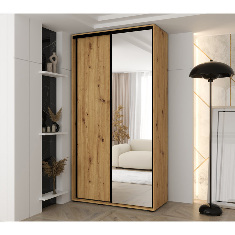 Sliding Wardrobe Vado, Brown, 235.2cm H x 140cm W x 60cm D