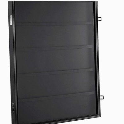 35 Graded Sports Card Display Case, 24.3x30.5x2.1 in, Baseball Card Display Frame with 98% UV Protection Clear View PC Glass, Lockable Wall Cabinet for Football Basketball Hockey Trading Card