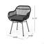 Chaises en faux rotin avec coussins Rodney (ensemble de 2)-815164405-815164404