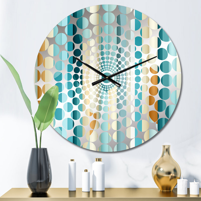 Horloge murale rayée Zen Tranquility, Petit