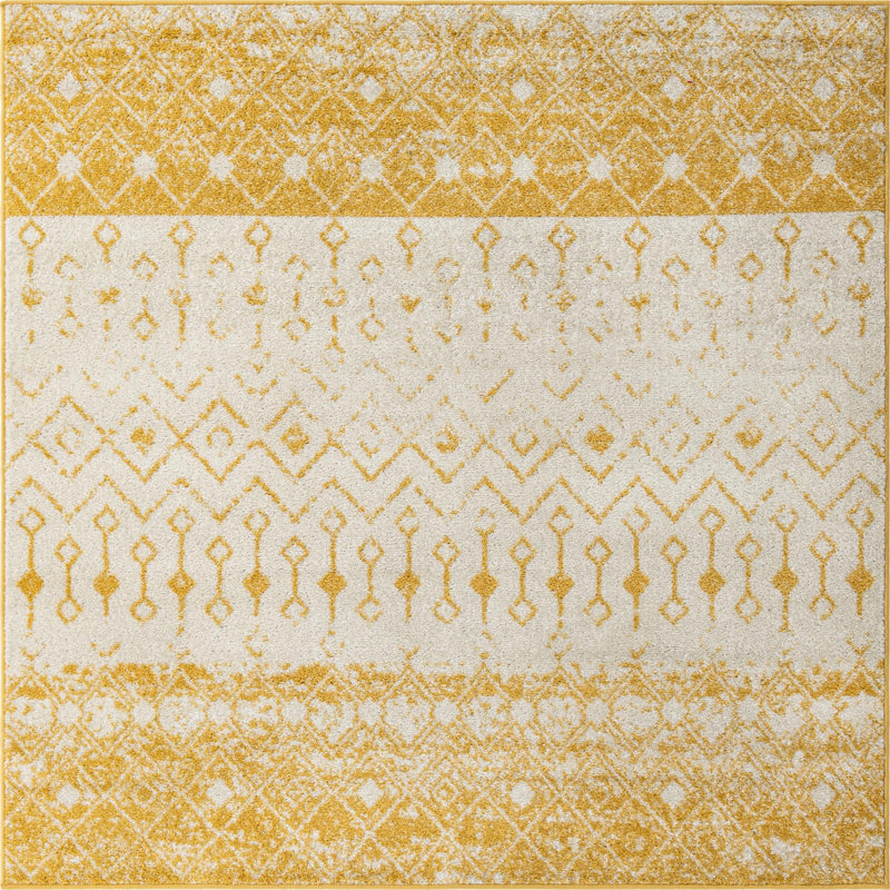 Abstract Indoor Rug, Square 6'