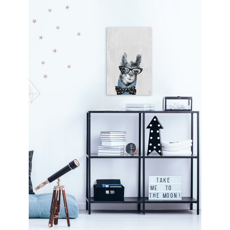 Glendale Llama with a Bow III, reproduction sur toile tendue, H 12 po x l 8 po x P 1,5 po