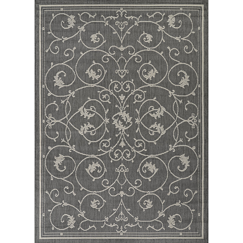 Tapis intérieur / extérieur Ariadne, Gris, Rectangle 5 pi 3 po x 7 pi 6 po