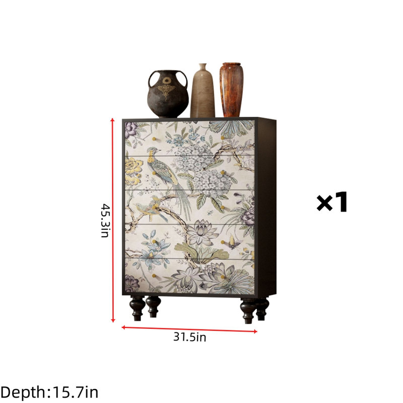 Commode d'appoint en bois massif italien