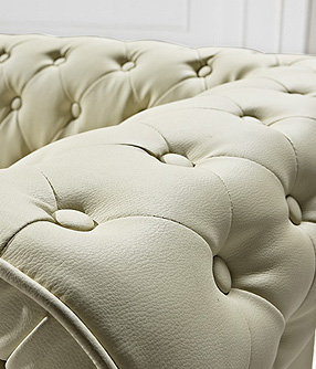 Genuine Leather Sofa, Beige