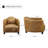 Paynesville Tufted Genuine Leather Upholstered Accent Arm Barrel Chair-548331411