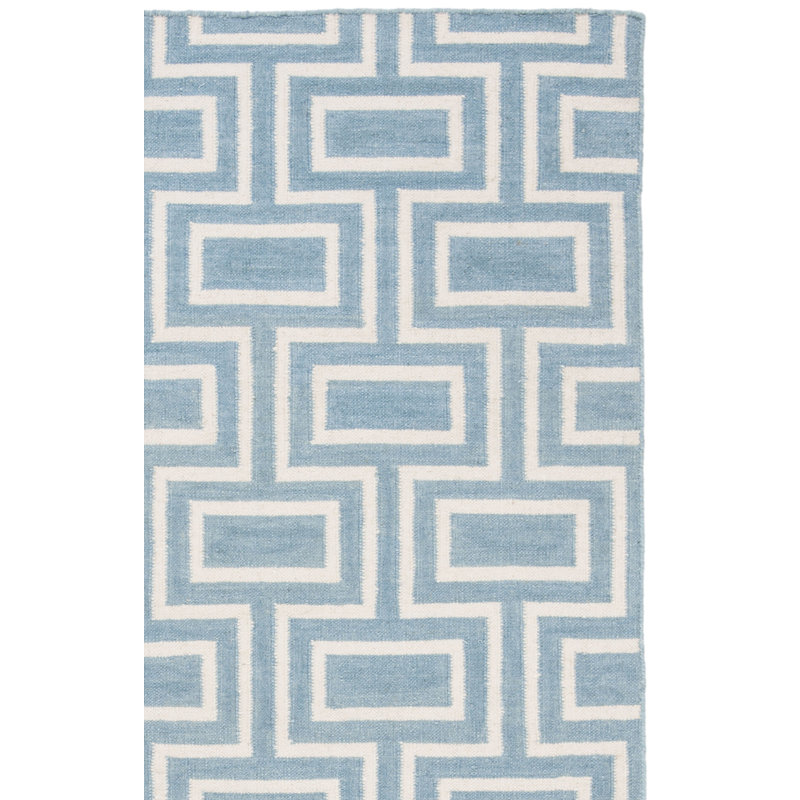 Tapis géométrique en laine et coton tissé à la main Rodgers, Rectangle 3 pi x 5 pi