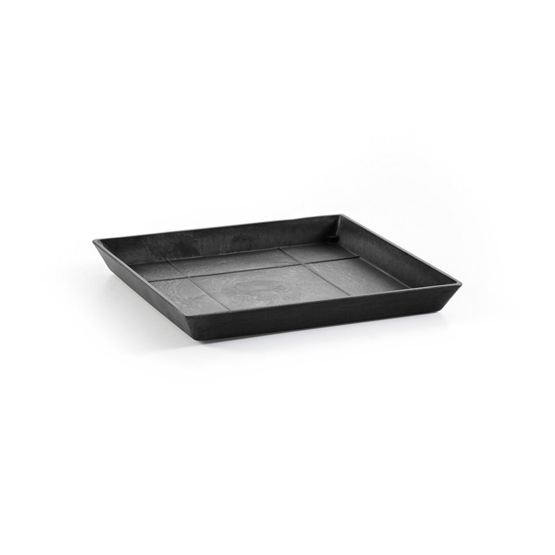 Saucer Plant Stand, Dark Gray, 1.5" H x 14" W x 14" D