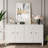 White Wash Wooden Cabinet For Coastal Decor