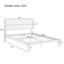 Grand lit plateforme en bois de bambou Mid-Century moderne de 12 pouces avec support en lattes de bois