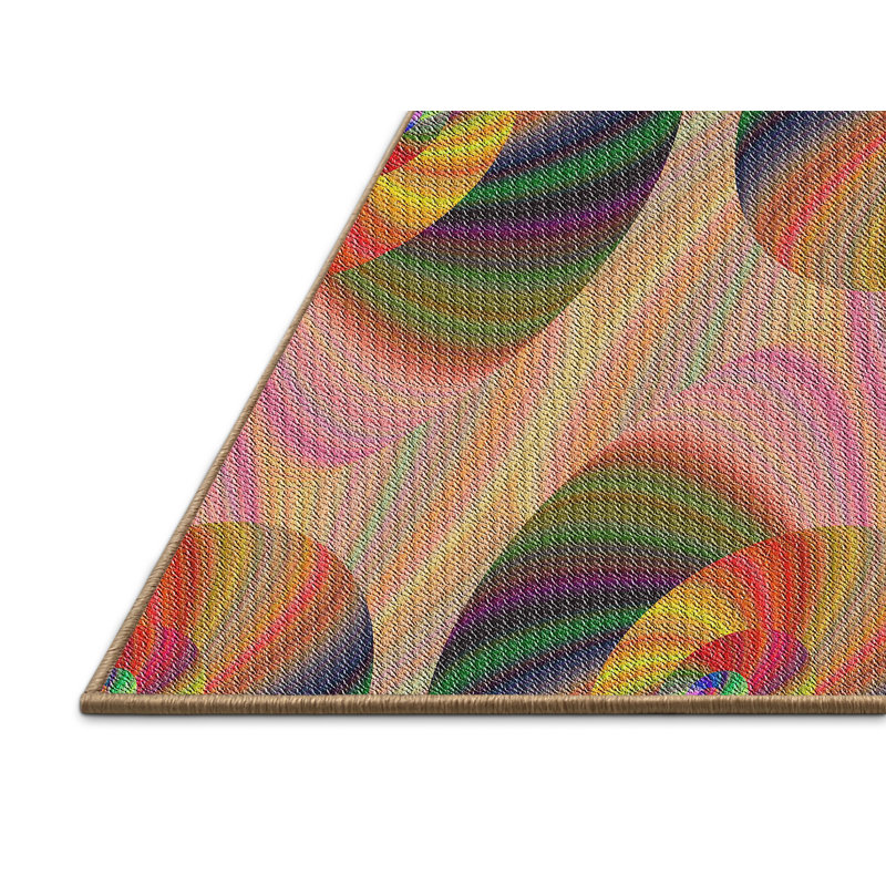 Tapis décoratif rose, Rectangle 3 pi x 5 pi