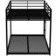 Lit superposé double en métal noir avec stable pour plus de confort-1953161210-1953161205