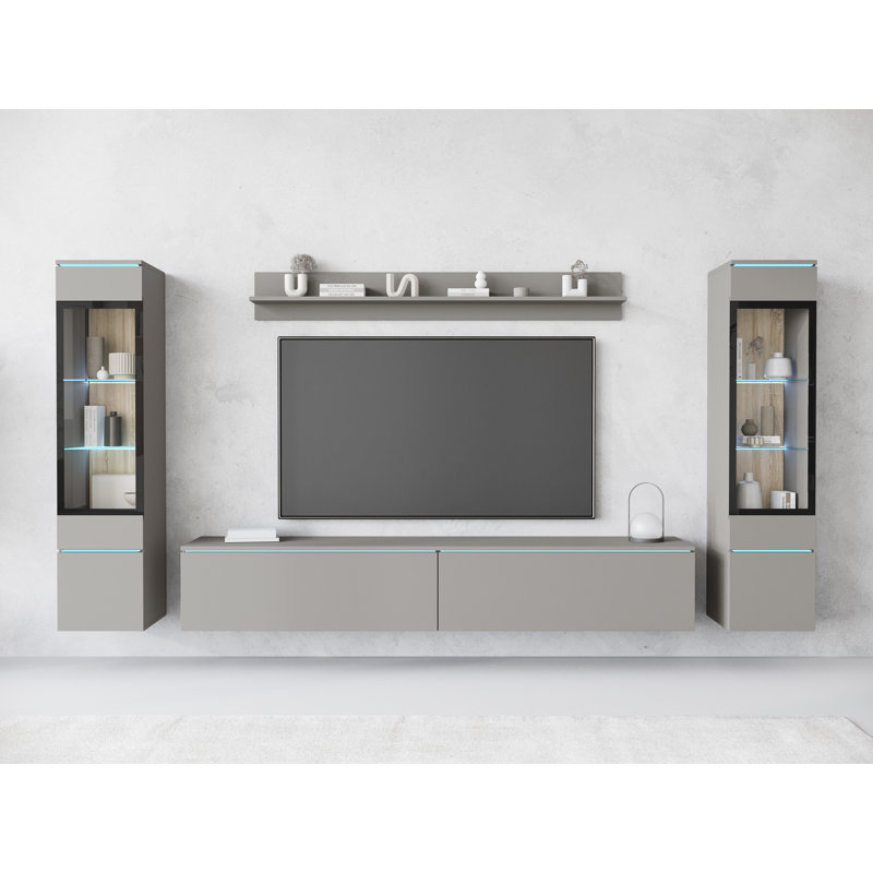 Unfinished Entertainment Centre for TVs up to 78", Grey Pallad