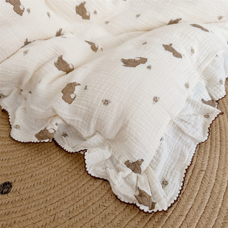 Taie d'oreiller mignonne en coton pour enfants