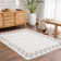 Tapis à bordure géométrique moderne lavable à la machine Bakersfield