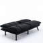 Black Convertible Bed, Modern 2 Seater With Adjustable Armrest & , Soft Smooth Cover, Suits Small Apartments, 800 Lbs Weight Limit Folding , 2 For Spaces, Settings, Style, Twin Size, Capacity-1802072449