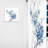 Habiki Blue and white Cherry Blossoms Sapphire - Traditional Velvet Curtain - Room Darkening - 1 panel-421564796