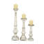 Ensemble de chandelles de table en verre 3 pièces Sadirah