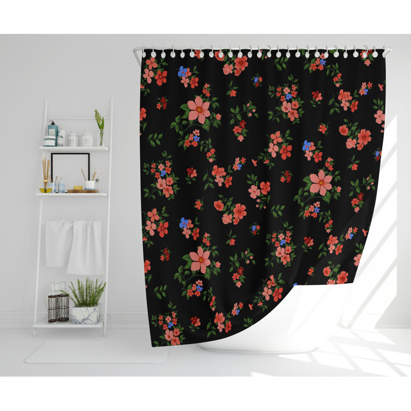 Koby Polyester Shower Curtain Set, 168cm H x 168cm W