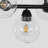 13- Light Dimmable Bubble Clear Glass Sputnik Modern Linear Chandelier