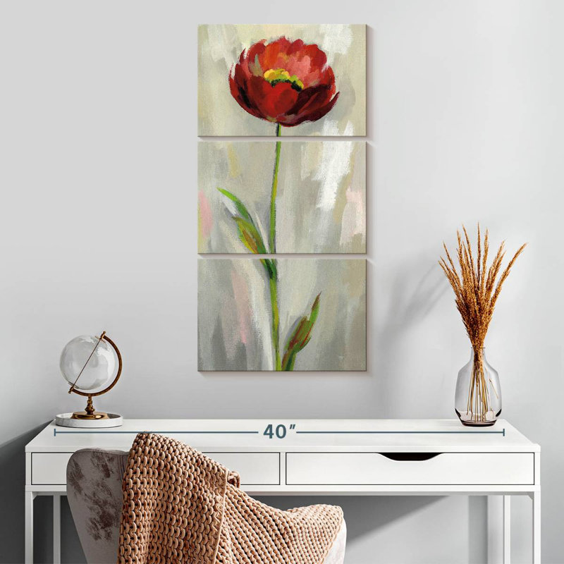Single Stem Flower V, 32" H x 15" W