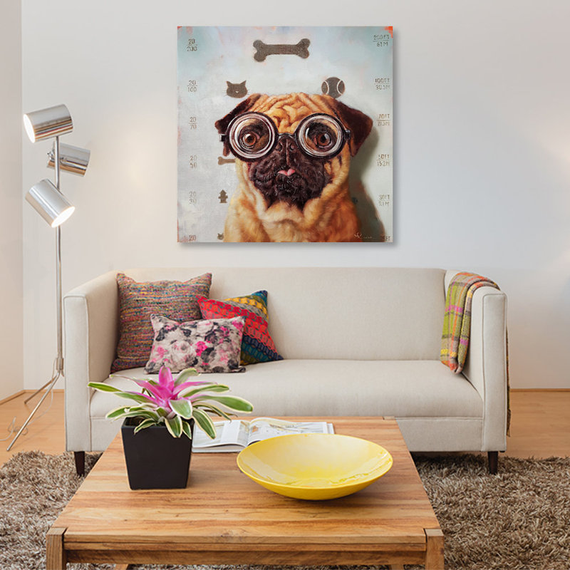« exam eye exam », impression sur toile, H 12 po x l 12 po x P 0,75 po, Toile tendue, Pas de tapis