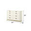 Commode à 8 tiroirs de style moderne avec finition ultrabrillante et poignées métalliques uniques, solution de rangement durable et spacieuse