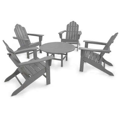 POLYWOOD Long Island Adirondack 5-Piece Conversation Group