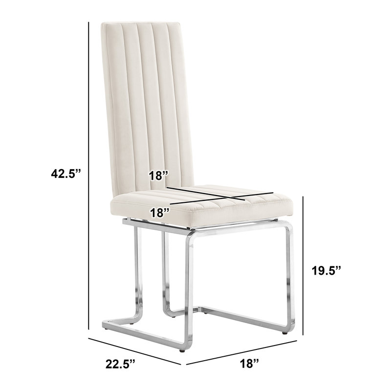 Ensemble de salle à manger Deautre, Crème / argenté, Argent