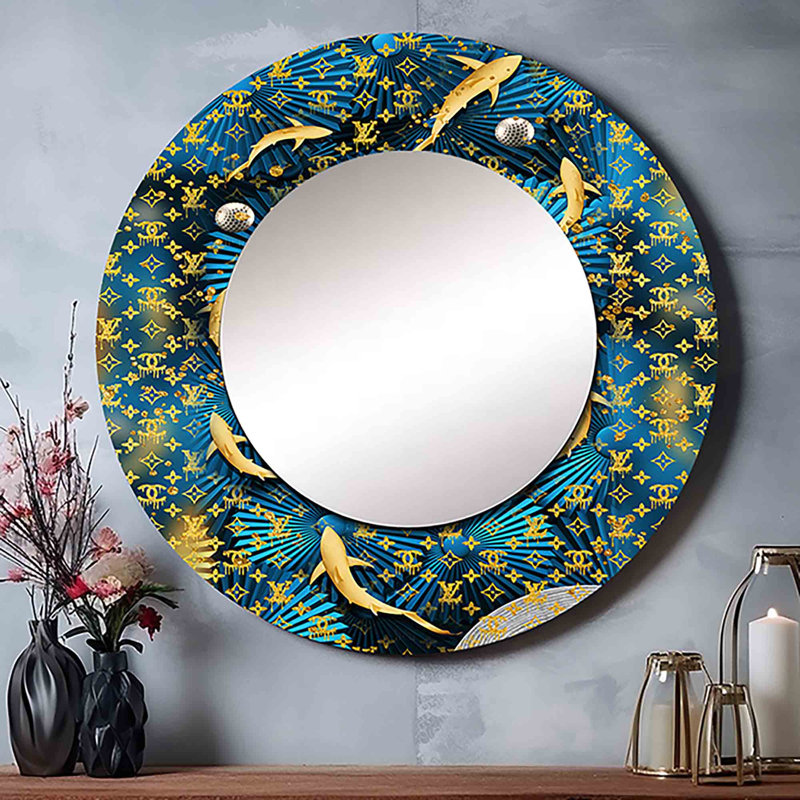 Décoration murale de luxe Luxury Design II - Miroir rond Fashion_MTMIR55037, 23 po x 23 po