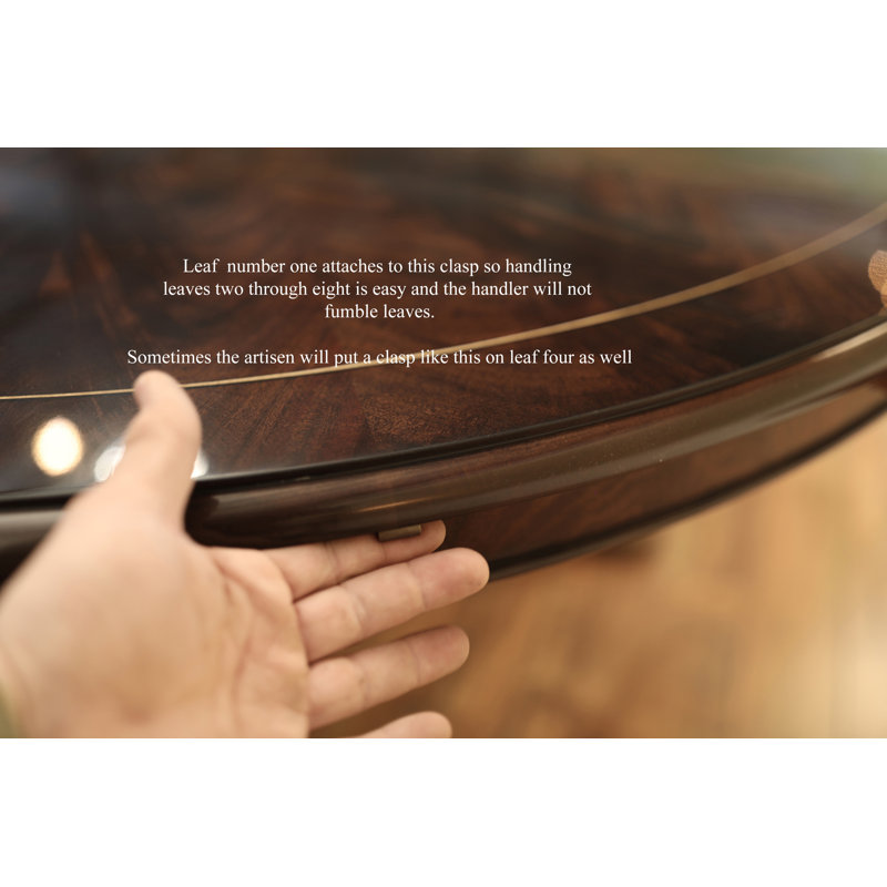 Round Mahogany Wood Dining Table