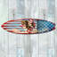 Panneau de porte patriotique de planche de surf américain Diminutive