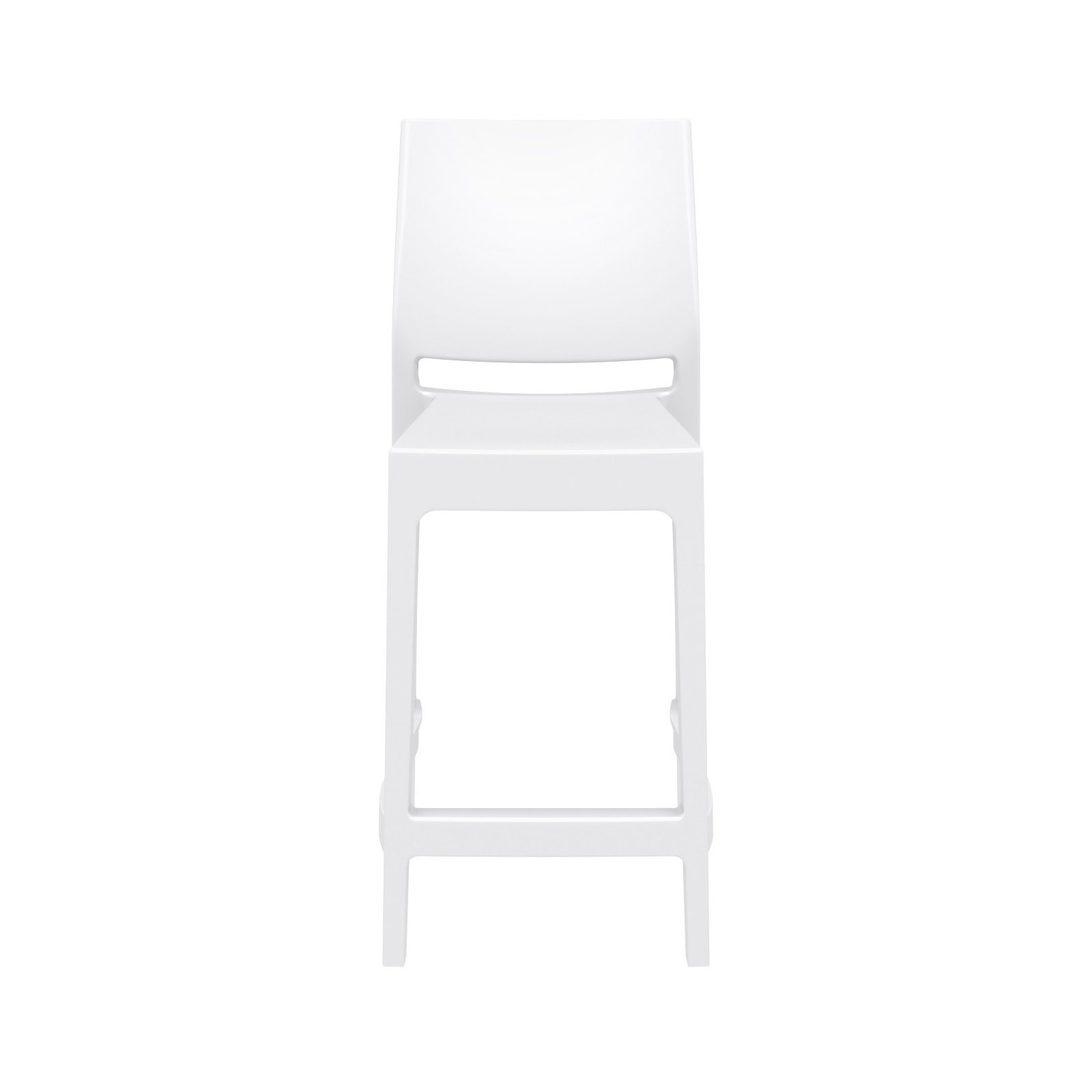 Adrienne Outdoor Bar Stool, White, 25.5"