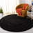 Amberjo Solid Color Machine Made Power Loom Area Rug in Black-179466634