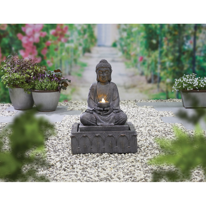 Outdoor Floor Fountain with Lights