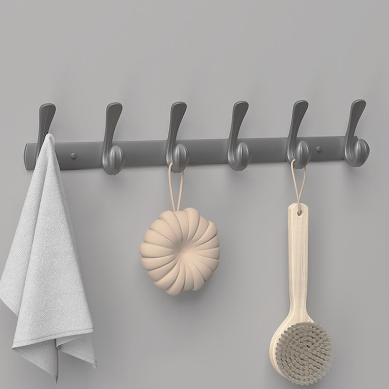 Portemanteau mural avec crochets, Gris