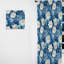 Blue and White Flowers Marble Collage - Rideau obscurcissant en marbre abstrait - 1 panneaux-107595995