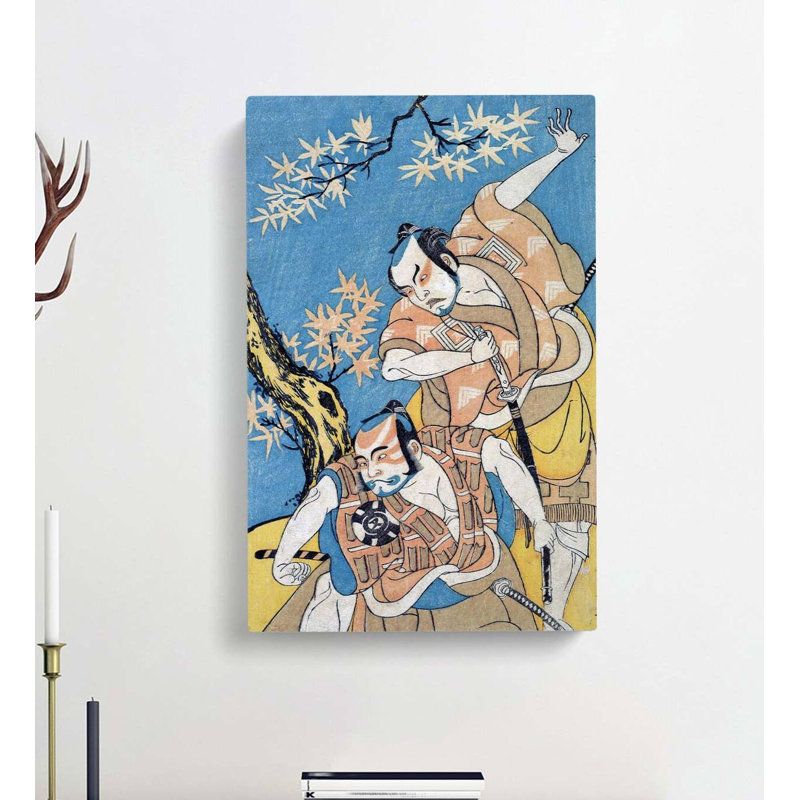 Otokoyama Yunzei Kurabe by Katsukawa Shunsho - Wrapped Canvas, 60cm H x 40cm W x 3cm D
