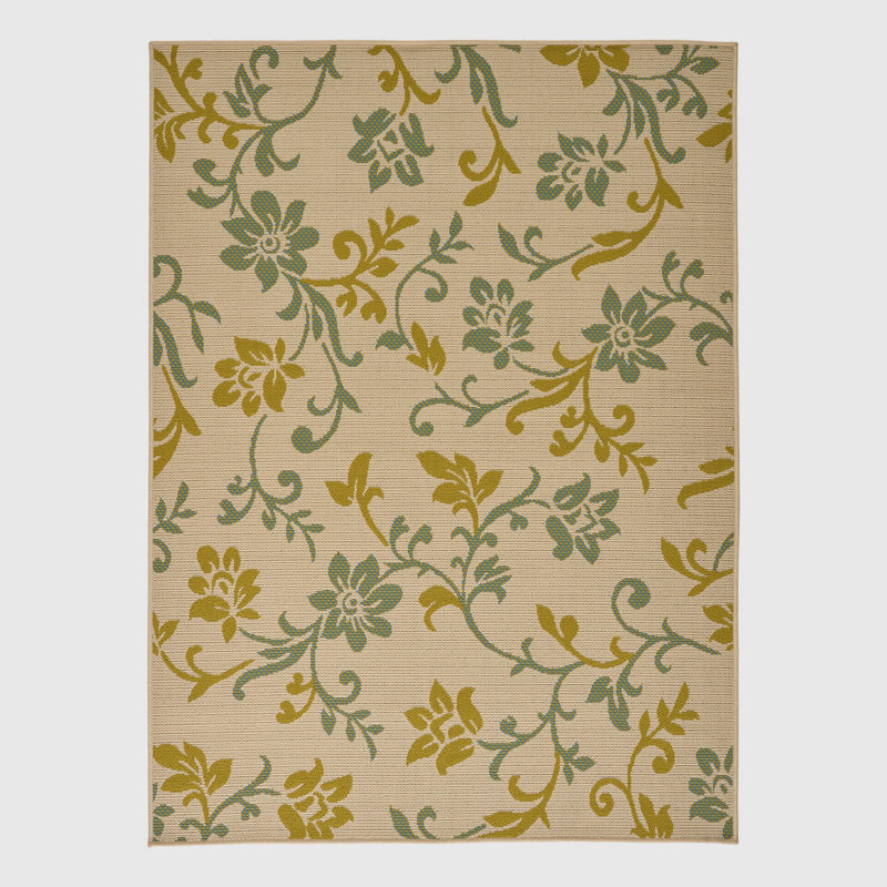 Rectangular Polypropylene Area Rug For Outdoor Calming 5'3" X 7 7' Space