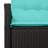  2-Seater Garden Sofa With Storage & Cushions Black Poly Rattan-1012532898