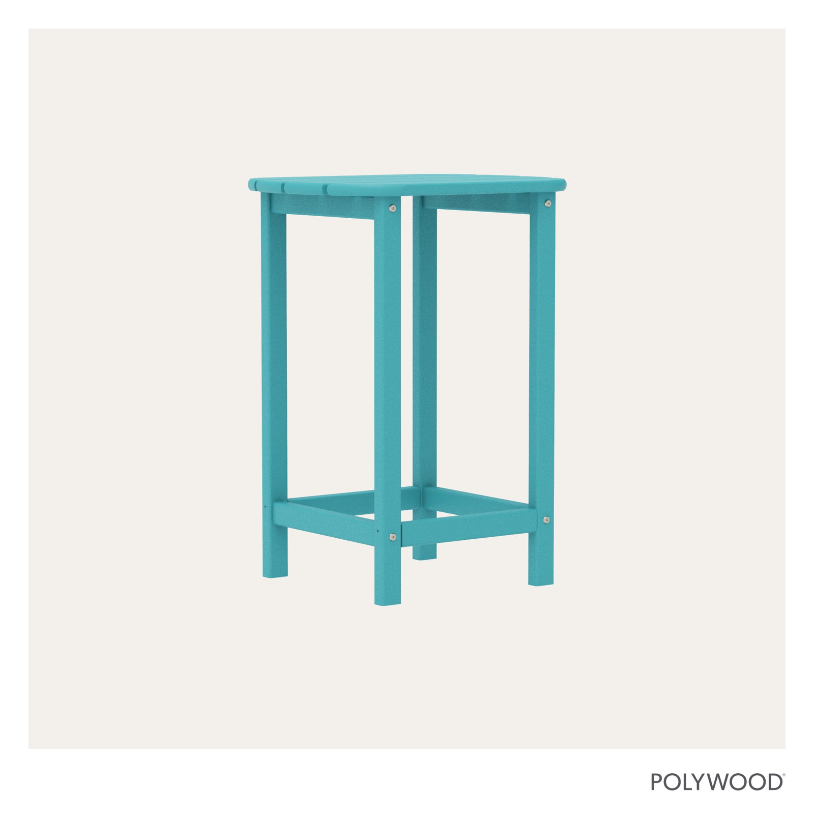POLYWOOD® South Beach 19" Patio Side Table, Aruba